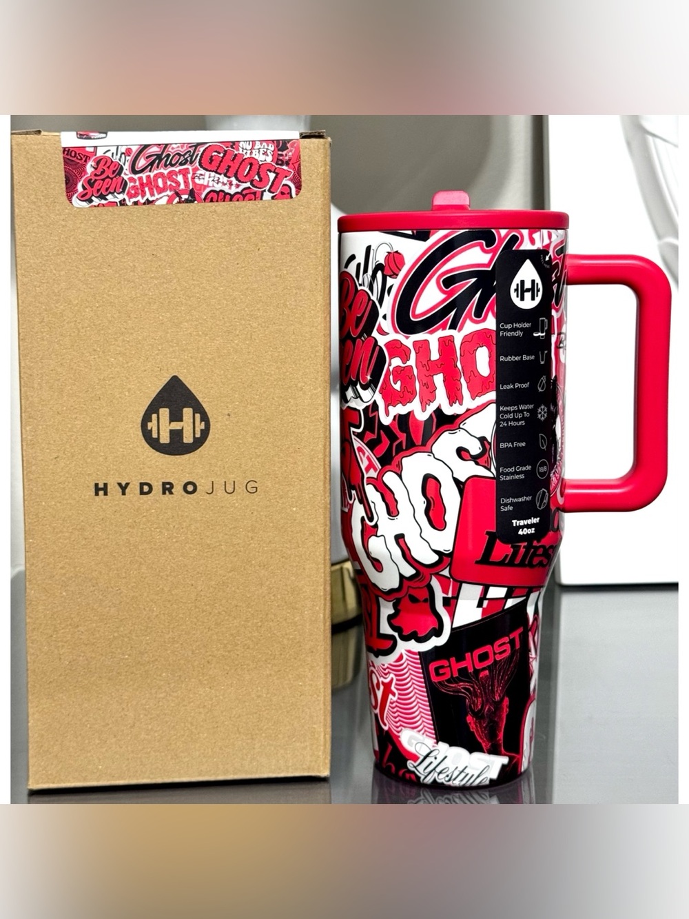 HydroJug x GHOST 40oz Traveler, INFRARED STICKER